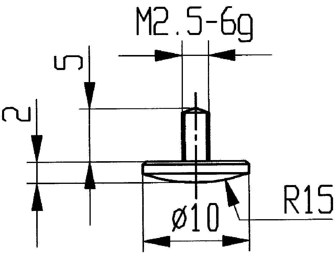 KÄFER Messeinsatz Stift 1,5 mm Ø, 30 mm Länge, M2,5 Gewinde – Passend für Messuhren