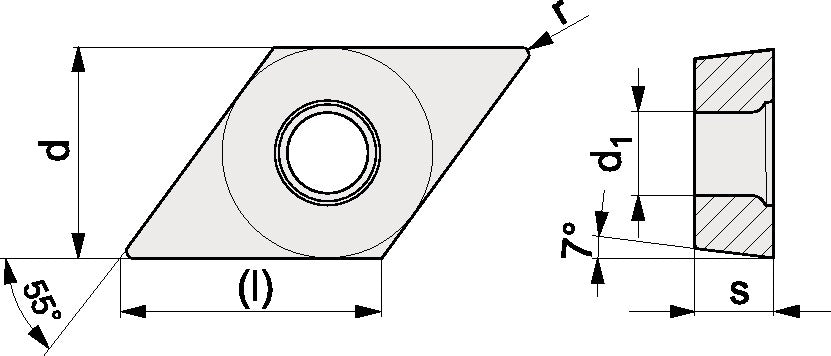 PROMAT Wendeschneidplatte DCMT 070204-M UNI – TiAlN-beschichtet für mittlere Bearbeitung