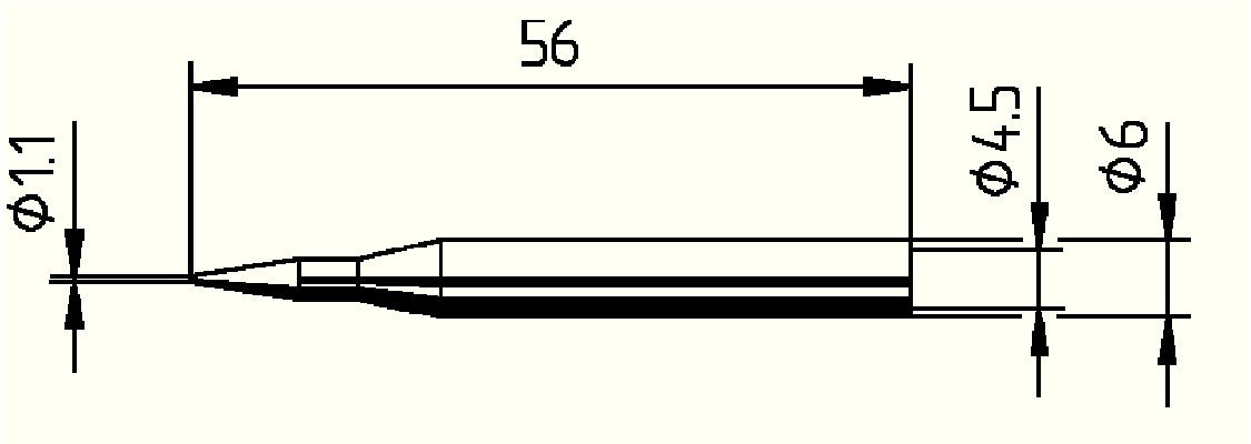 ERSA Lötspitze Serie 162 bleistiftspitz 1,1 mm für MULTITIP C15 & TIP 260