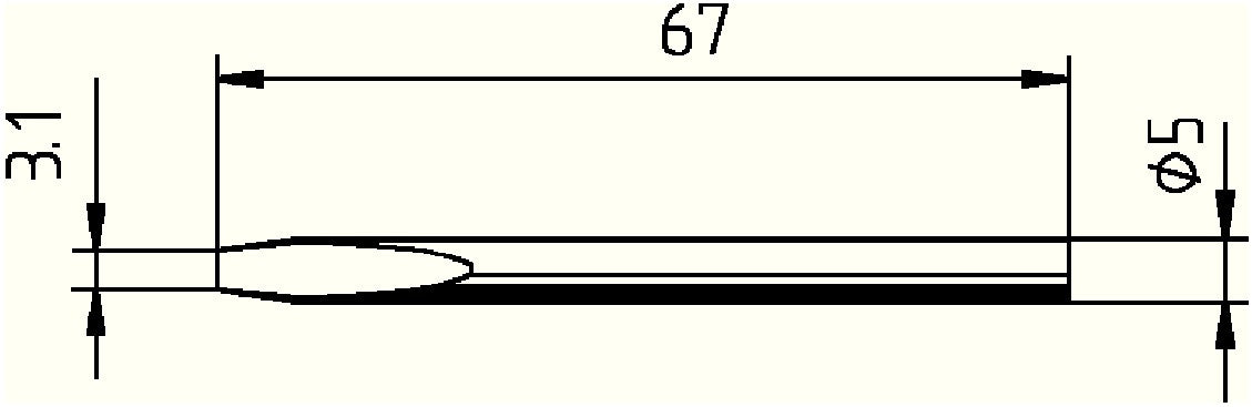ERSA Lötspitze Serie 032 meißelförmig 3,1 mm – 2er-Pack für ERSA 30 S