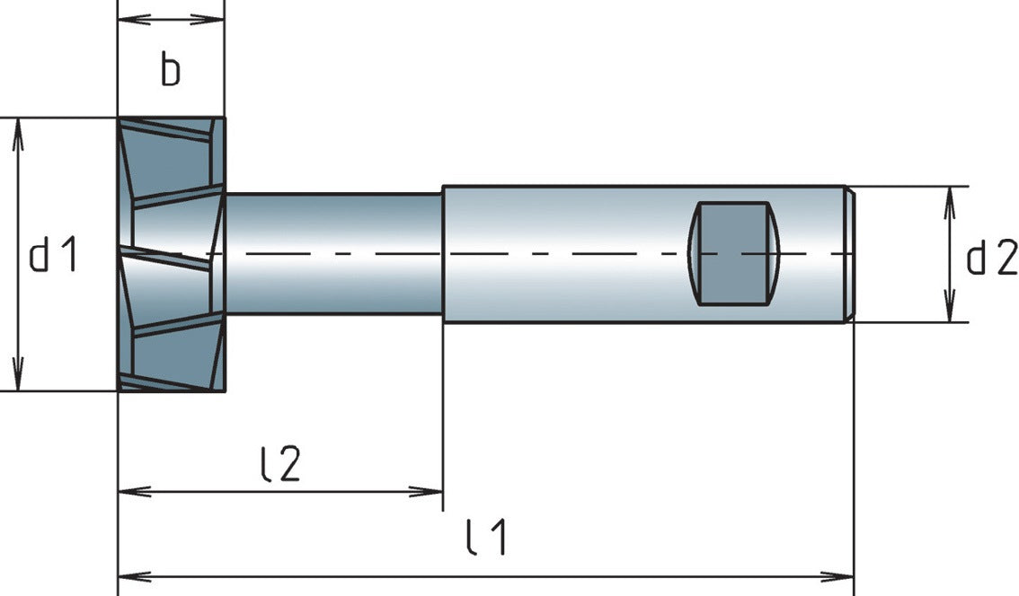 MAYKESTAG T-Nutenfräser DIN 851 AB Typ N Ø 12,5 mm HSS-Co Kreuzverzahnung Z6