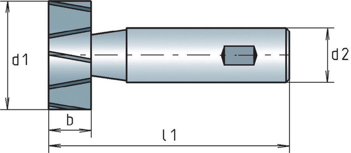 MAYKESTAG Schlitzfräser DIN 850 D Typ N HSS-Co Ø 4,5 mm Z6 für Stahl & NE-Metalle