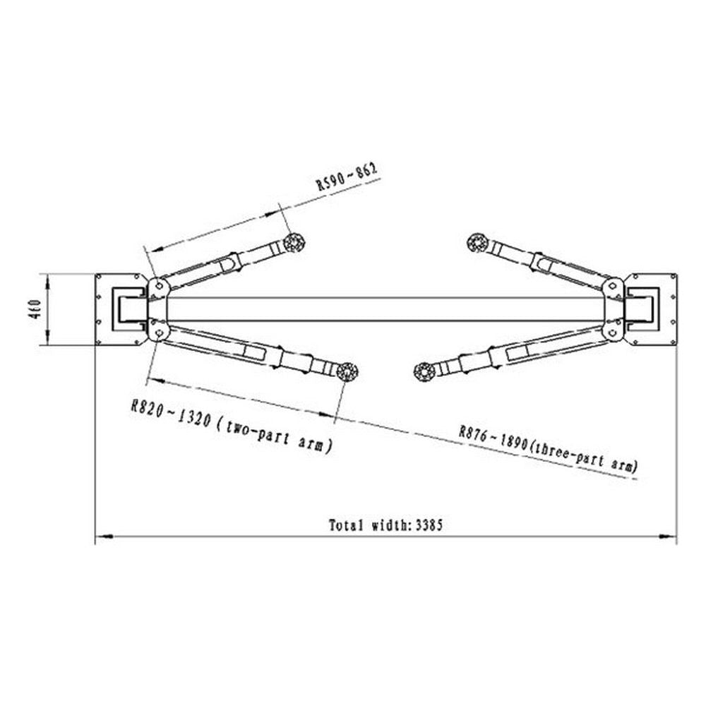 Falco Sollevatori Profi 2-Säulen Hebebühne Premium Black 4000kg 230V - VL35F230