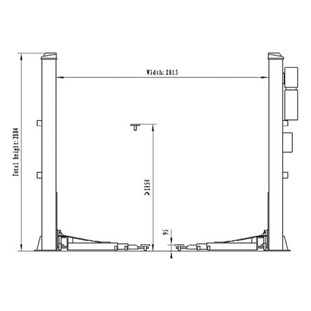 Falco Sollevatori 400V Profi 2-Säulen Hebebühne Premium Black 4000kg - VL35F400