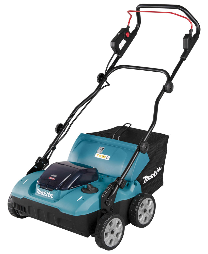 Makita Akku-Vertikutierer – 38 cm Arbeitsbreite, 50L Fangkorb & 2 Akku-Steckplätze - UV001GZ