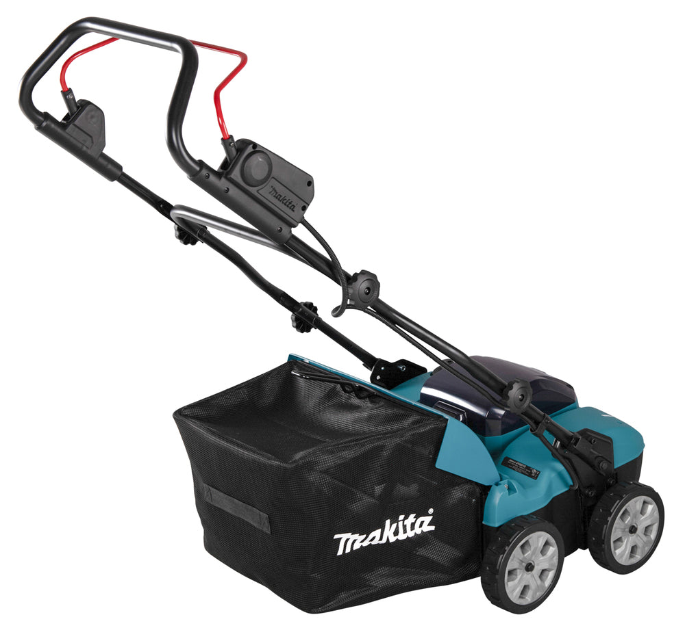 Makita Akku-Vertikutierer – 38 cm Arbeitsbreite, 50L Fangkorb & 2 Akku-Steckplätze - UV001GZ