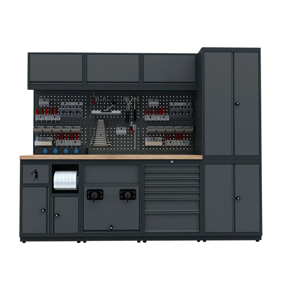 Werkstatteinrichtung Set Bullram TOOLBOX4YOU Expert Serie - Werkstattmodul D - Profi KFZ Werkbank BGMODD