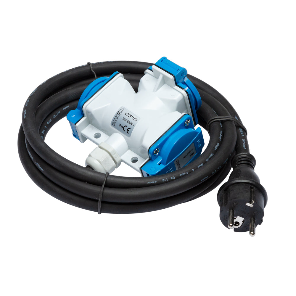 Fluxon Verlängerungskabel 2,5m 3G 2,5 mm² mit Anschlussdose - V22P16V