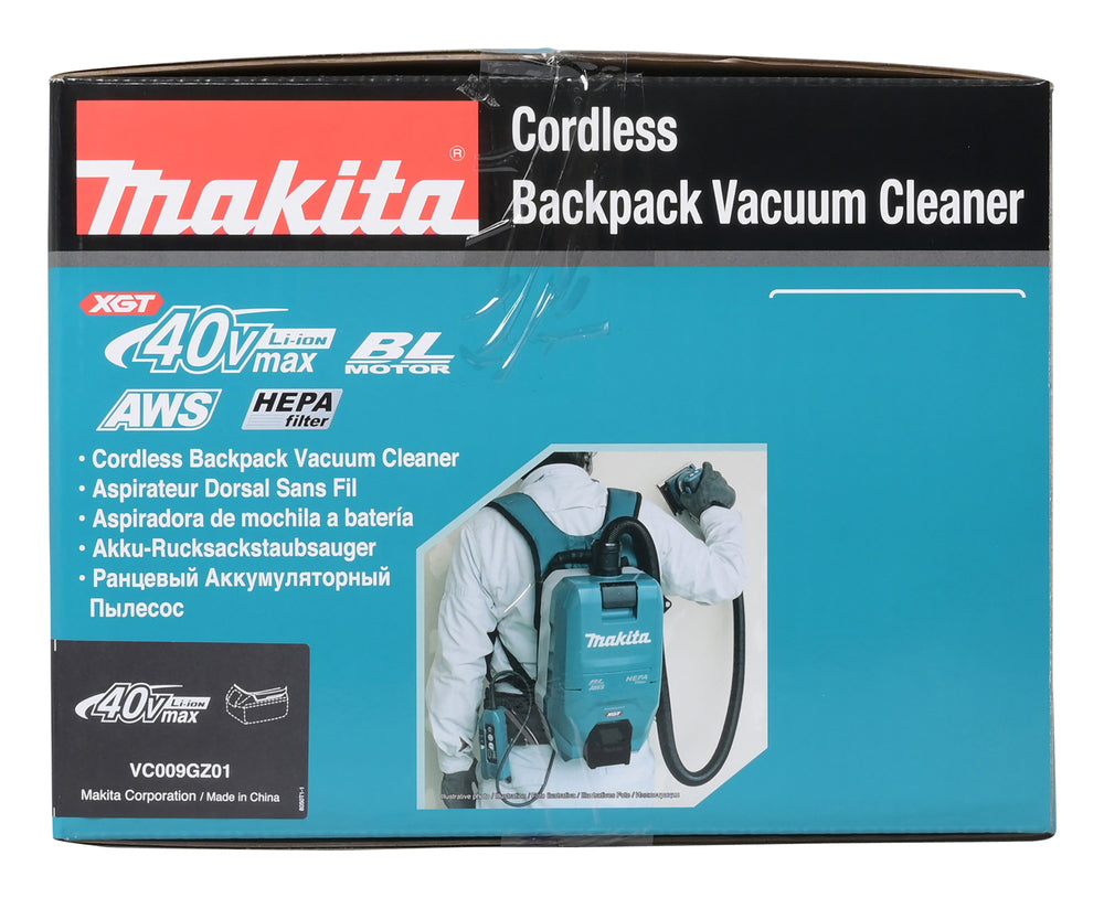 Makita Akku-Rucksackstaubsauger 40V – mit AWS, HEPA-Filter & bürstenlosem Motor - VC009GZ01
