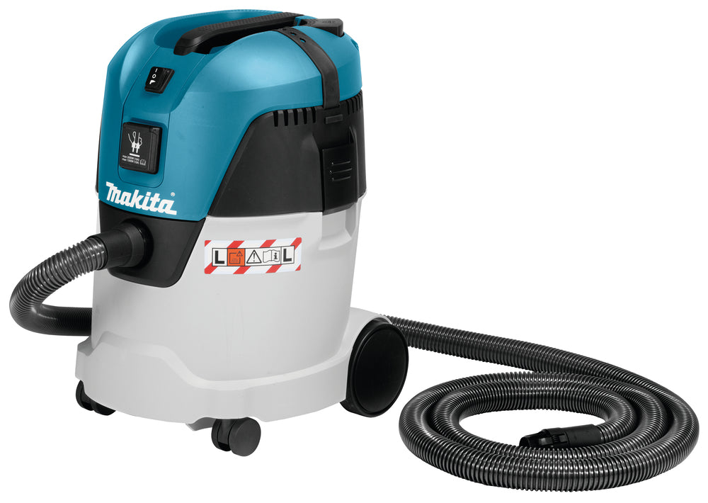 Makita Nass- und Trockensauger Staubklasse L – 25L Kunststofftank & Push-Clean-System - VC2512L