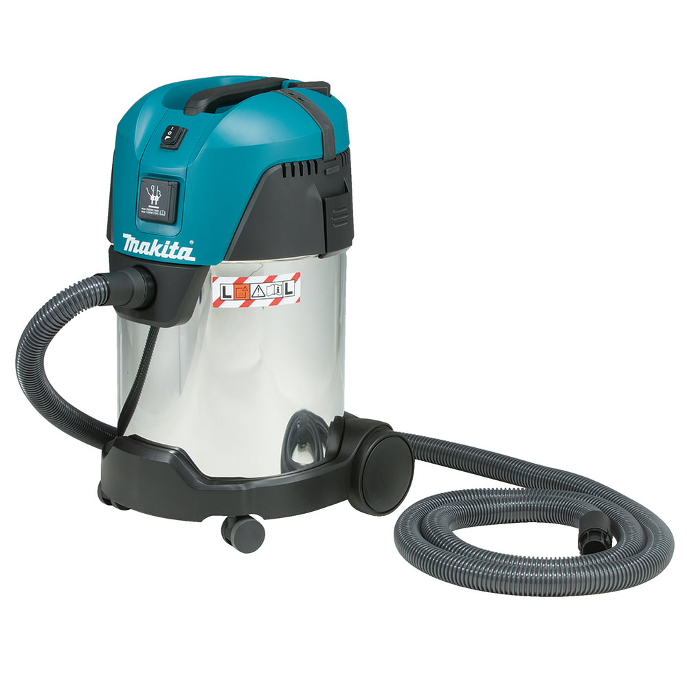 Makita Nass- und Trockensauger Staubklasse L – 30L Stahltank & Push-Clean-System - VC3011L