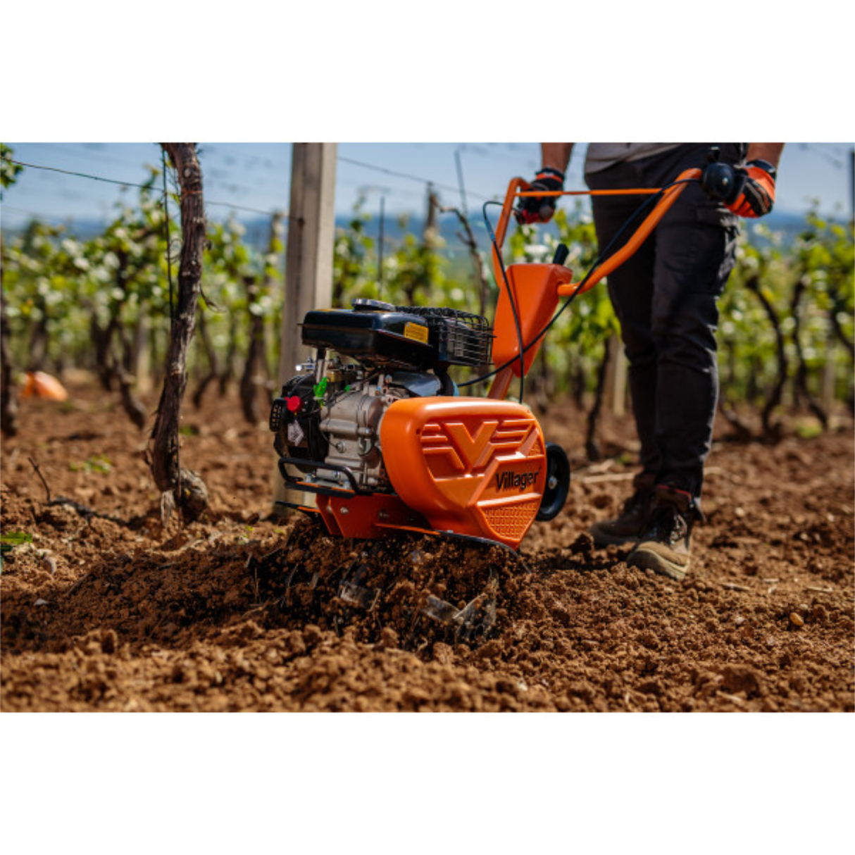 Villager Bodenfräse VTB 4310 V Benzin-Gartenfräse - 79 cm³ Motor, 43 cm Arbeitsbreite - Bodenhacke VI-060280