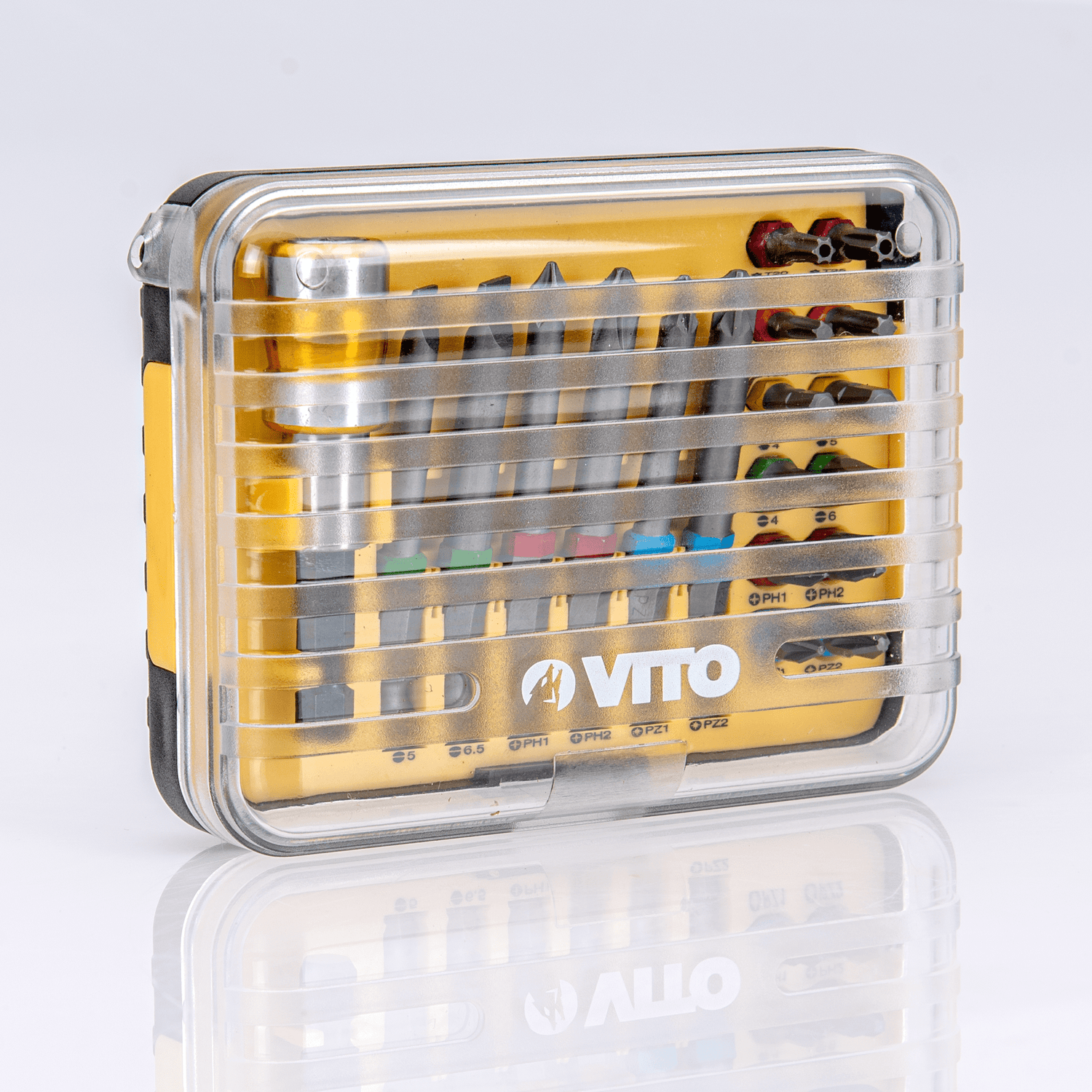 VITO Akkuschrauber-Bit-Satz - 19-teilig, Box - S2-Stahlwerkstoff