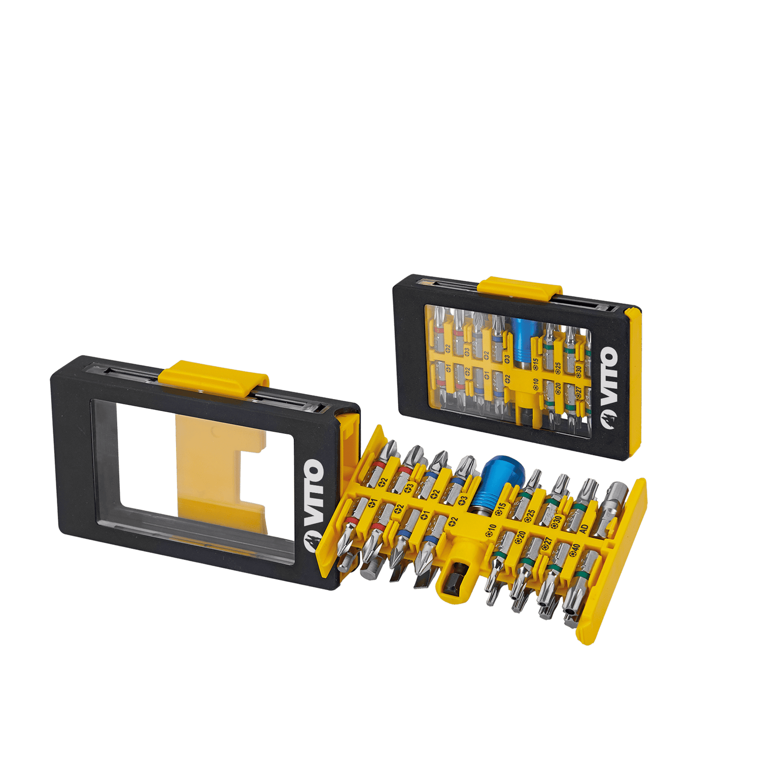 VITO Bit Sortiment - 33 Teile - magnetischer Bithalter und Adapter - VIB33