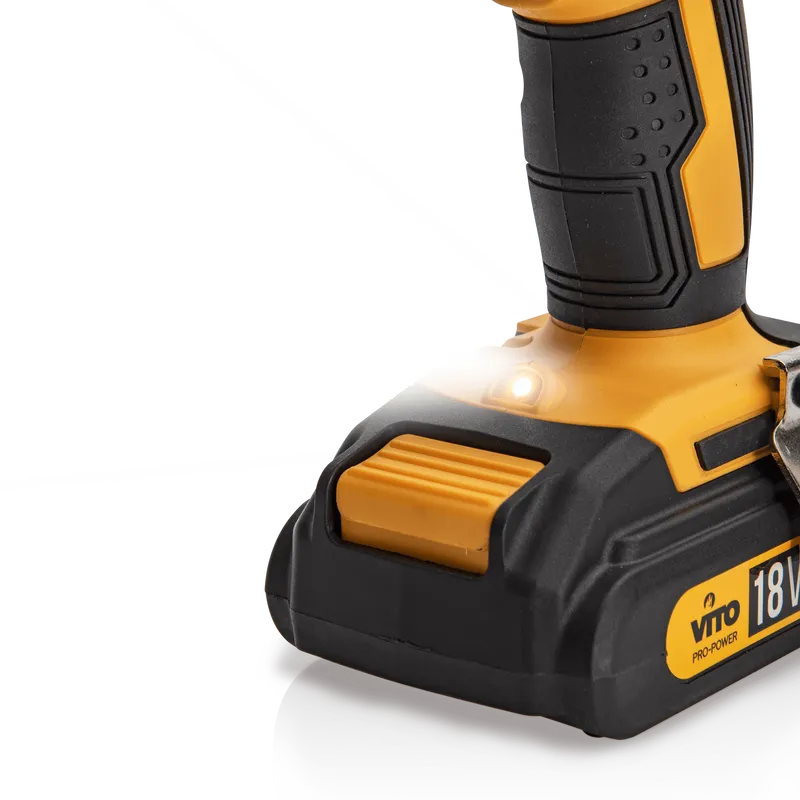VITO Akku- Schlagbohrschrauber 18V inkl. 2Ah Akkus, Ladegerät, Koffer