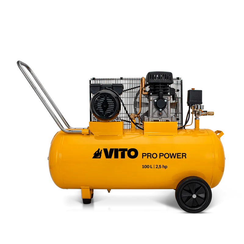 VITO 100 Liter Kompressor mit Riemenantrieb 100 L - 8 bar (12 max) / 2,5 PS