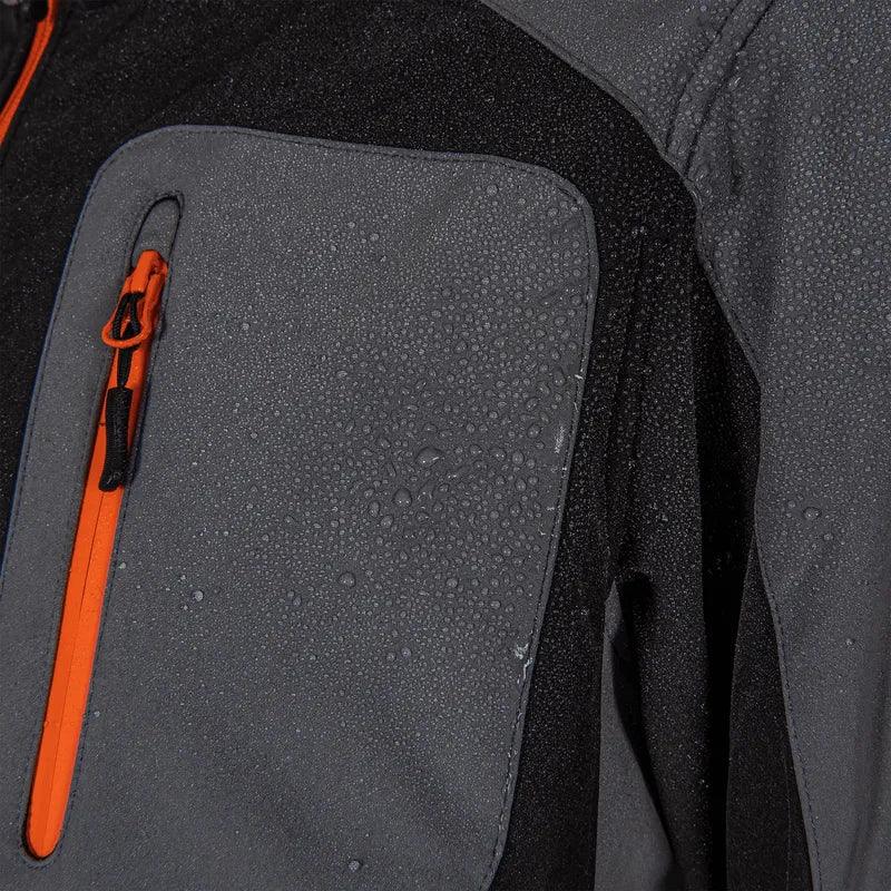 VITO Wasserdichte Outdoor-Arbeitsjacke - Modell: FOG - Polarjacke für niedrige Temperaturen - Schutz vor Regen und Schnee - mit 3 Fronttaschen, Reißverschluss, hoher Kragen, verstärkte Nähe - Security - Tools.de TP Profishop GmbH