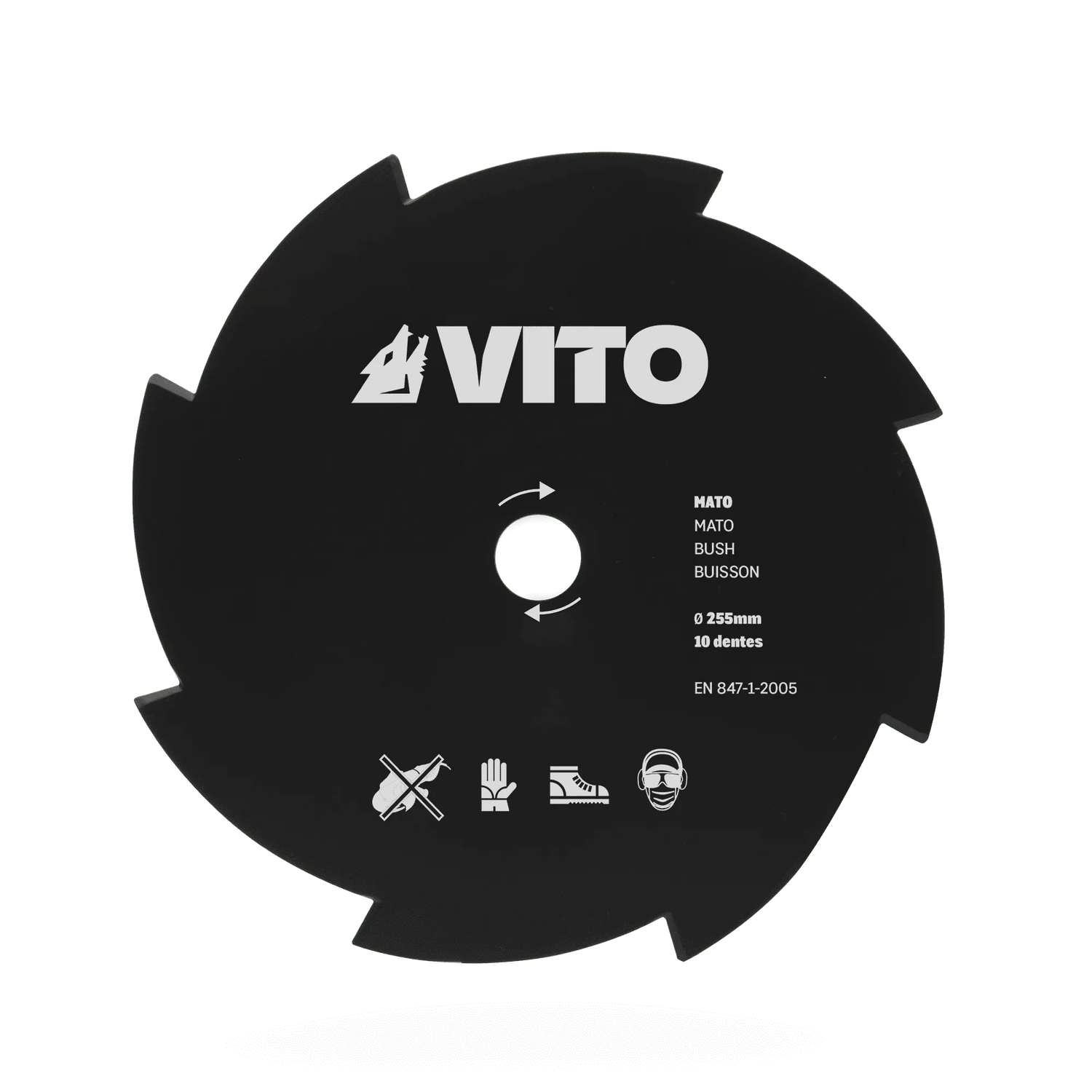 VITO Grasschneideblatt, Sägeblatt für Grasschnitt mit 8 Zähnen 255 mmx 25,4 mm - VIDCM8