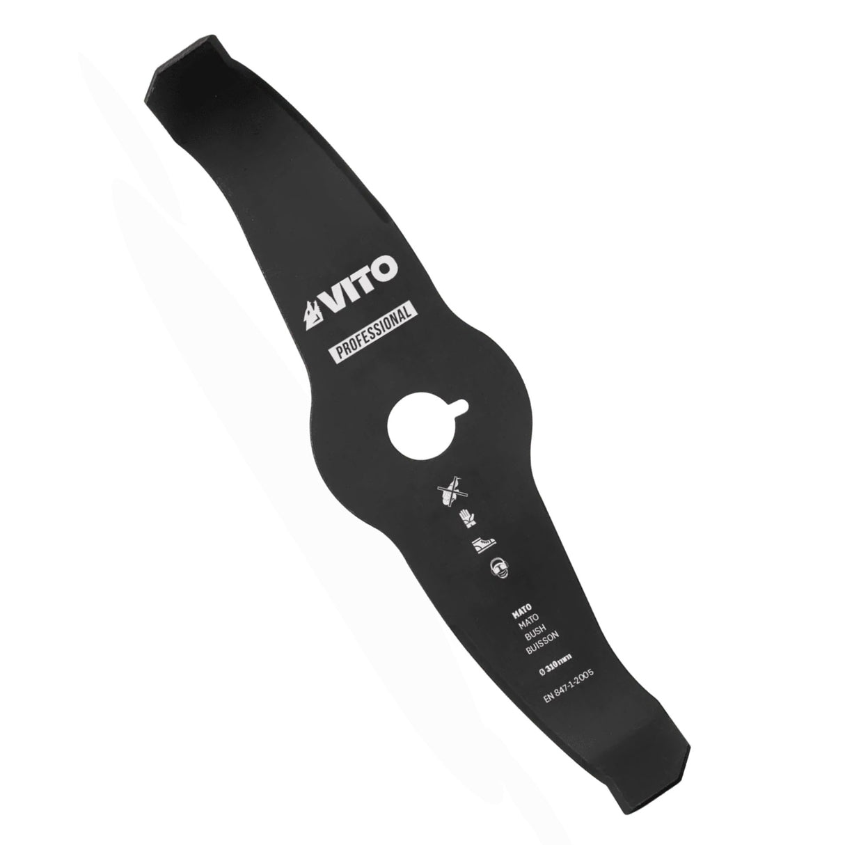 VITO Profi Mulchmesser mit 2 Zähnen - 310 mm - Dickichtmesser Häckselmesser - VIDCMP2