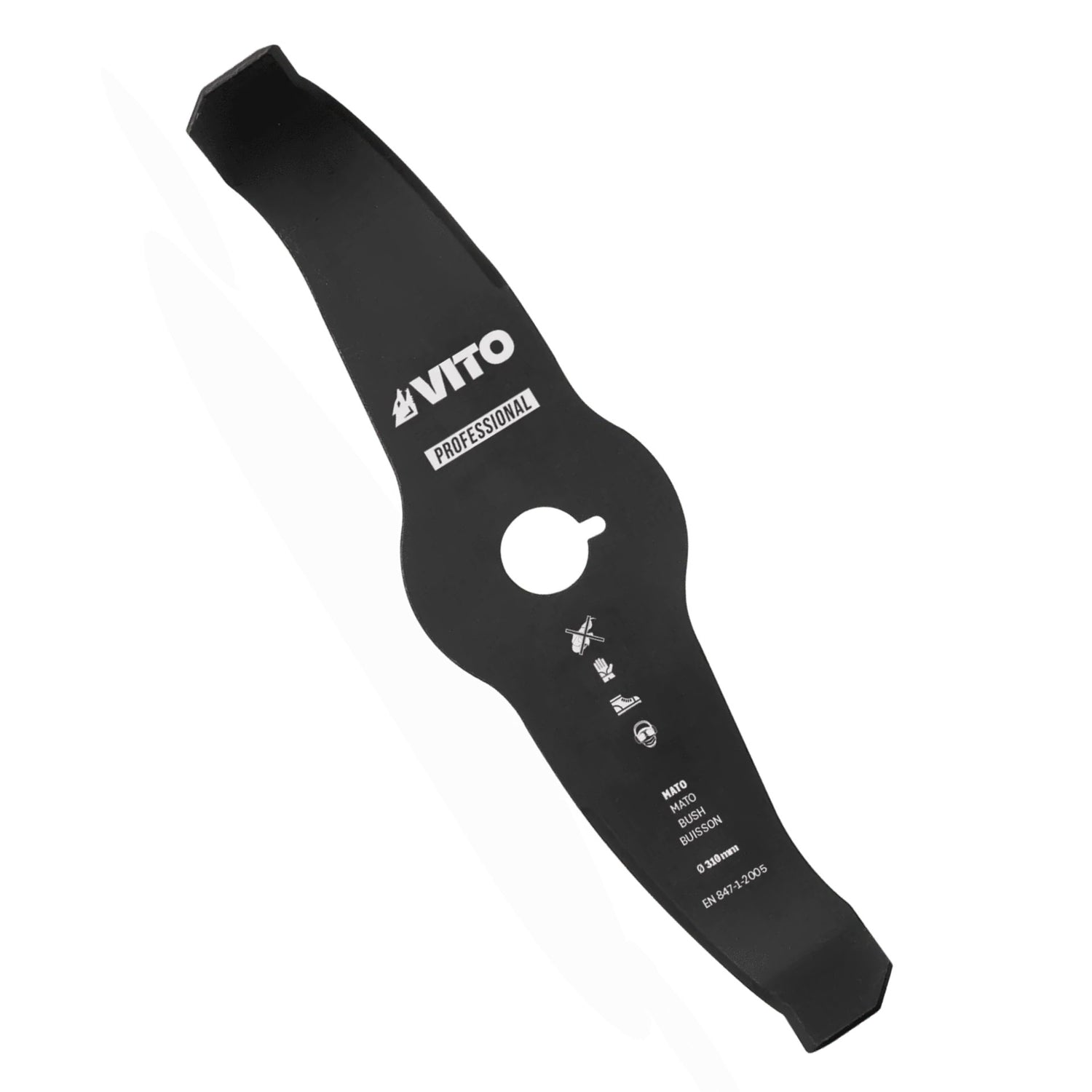 VITO Profi Mulchmesser mit 2 Zähnen - 310 mm - Dickichtmesser Häckselmesser - VIDCMP2