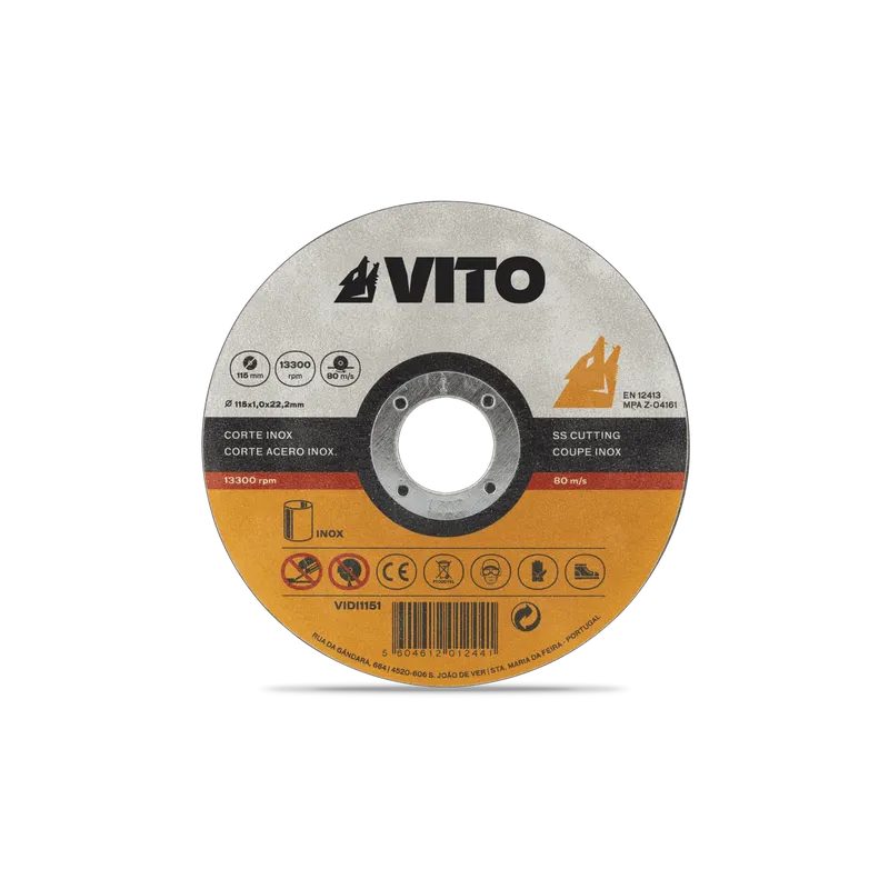 VITO Trennscheibe Ø 125x1x22 mm INOX Edelstahl - zum Schneiden von Stahl, Edelstahl