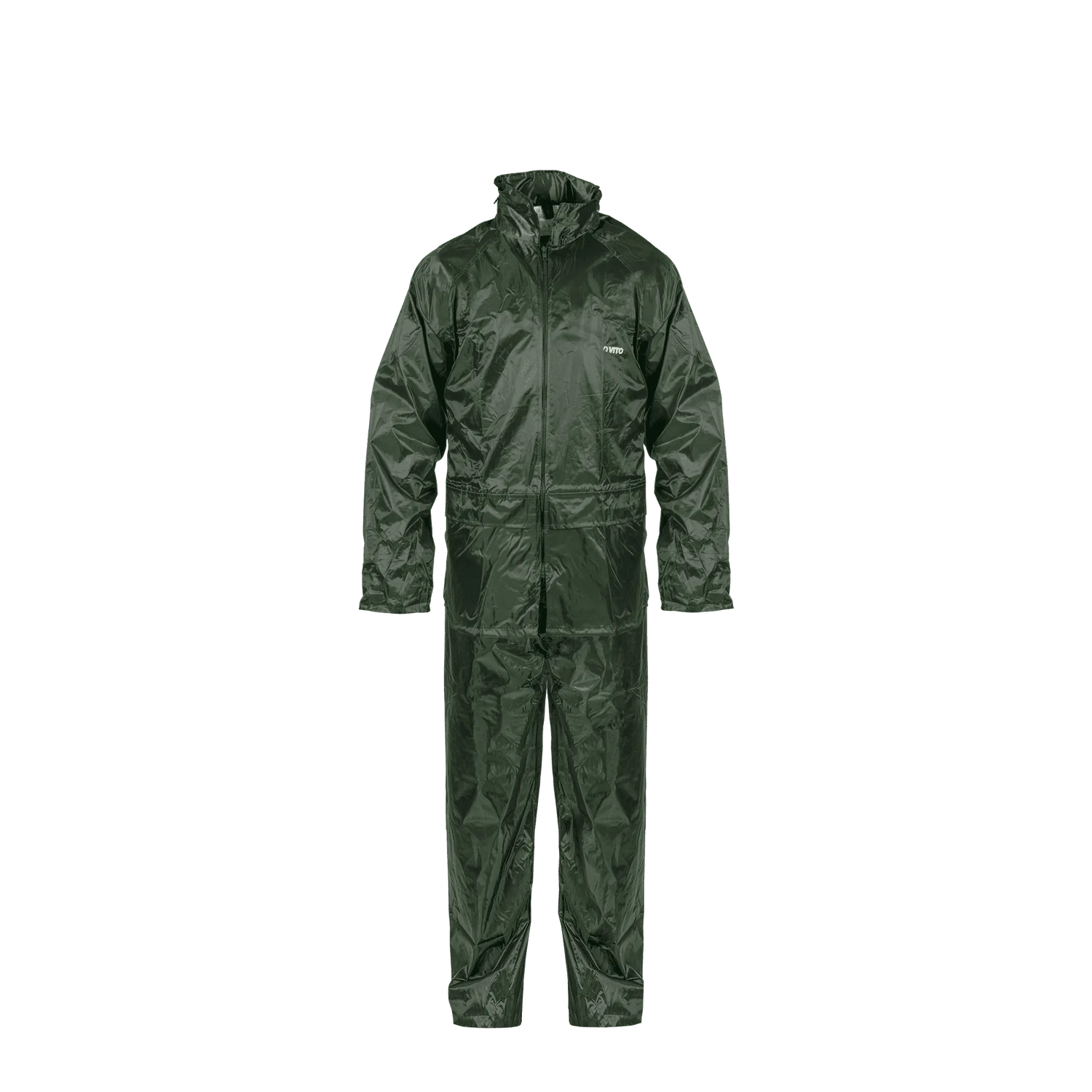 VITO Nylon Regenanzug, Wetterschutz Regen-Set, Regenanzug mit Kaputze - Größen M bis XXL - VIFN