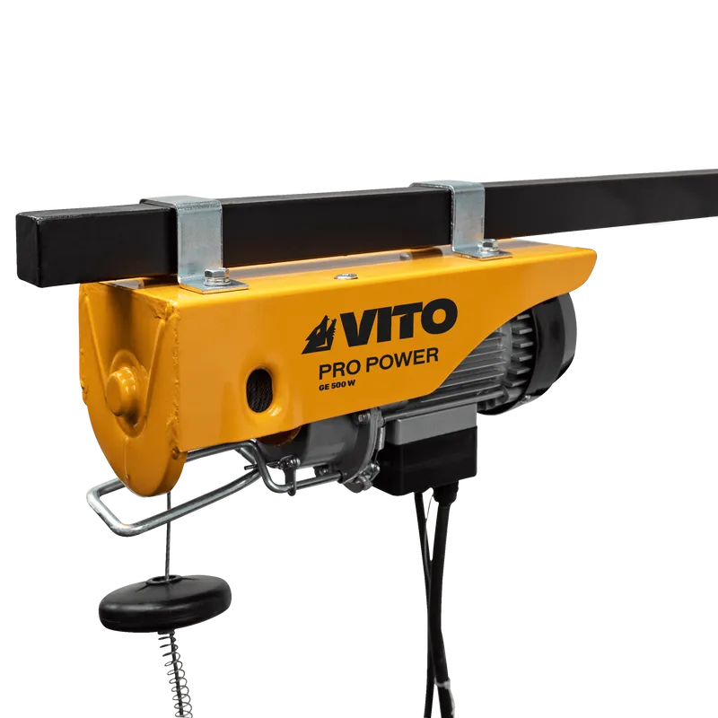 VITO Elektrische Seilwinde 12m 100/ 6m 200 kg - Flaschenzug Kran - VIGE500