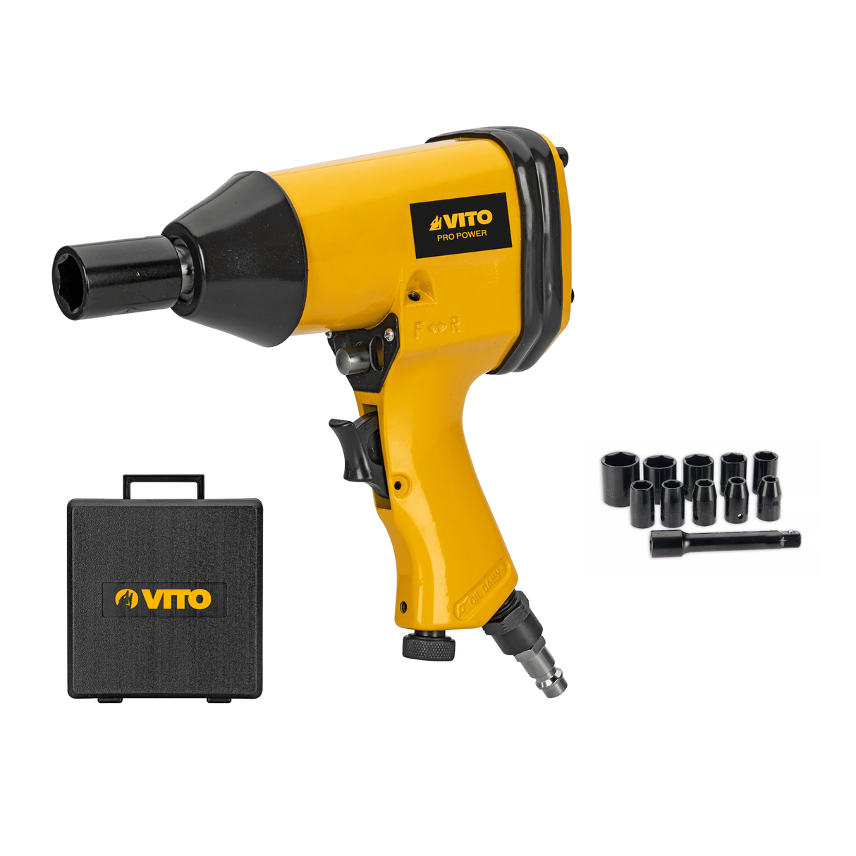 VITO Druckluft-Schlagschrauber 1/2" Set - 310 Nm 7000 U/min