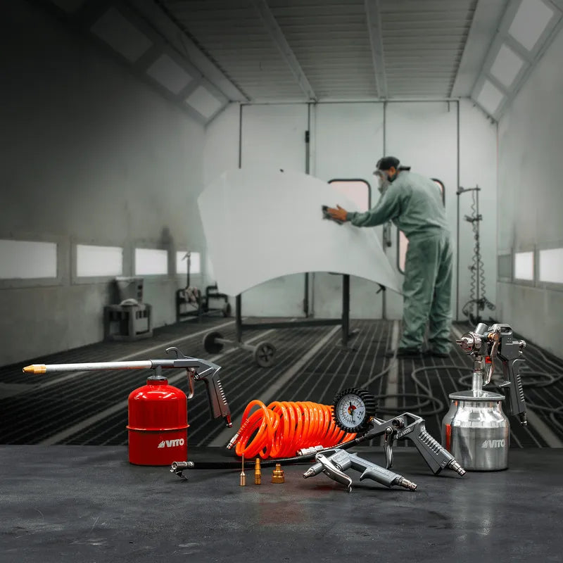 VITO Druckluftset - 5 Teile - Füllpistole mit Manometer - VIKITCO5