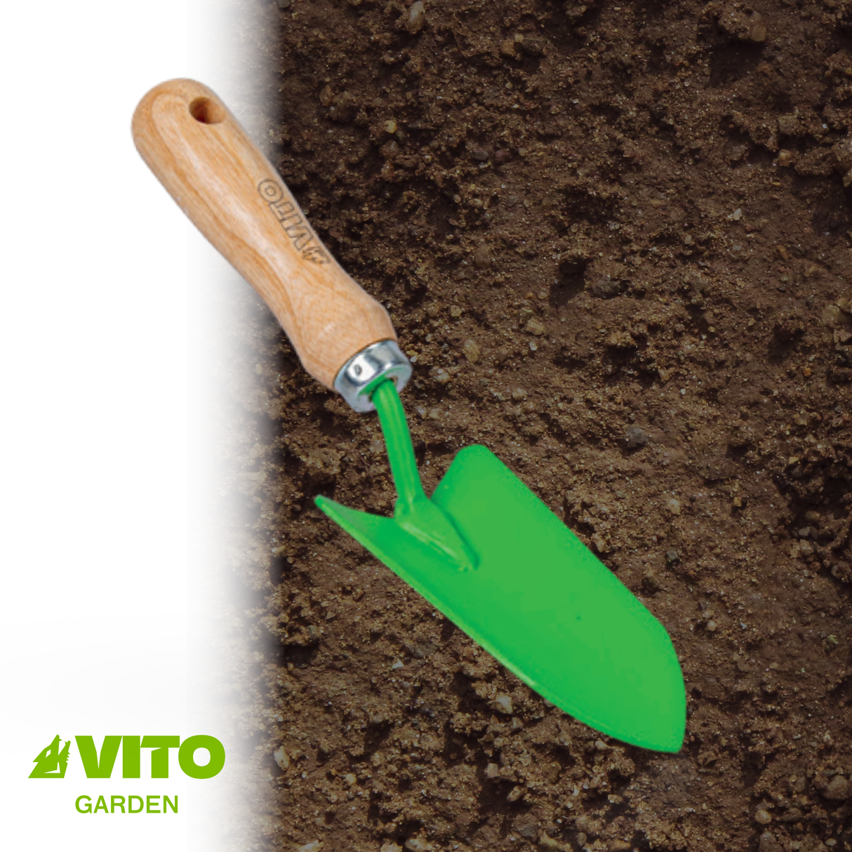 VITO Gartenwerkzeug Set: Handkralle, Doppelhäckchen, Blumenschaufel