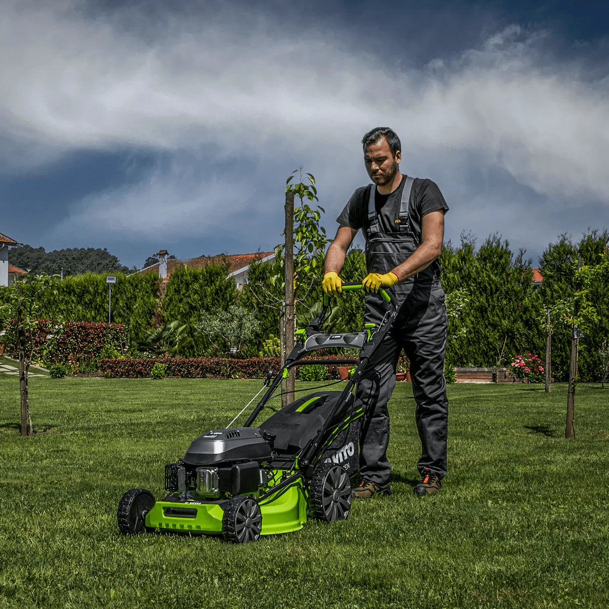 VITO Benzin Rasenmäher mit Antrieb - Test 1.5 Oberklasse Rasenmäher, Nass- & Trockenschnitt - 6,5PS