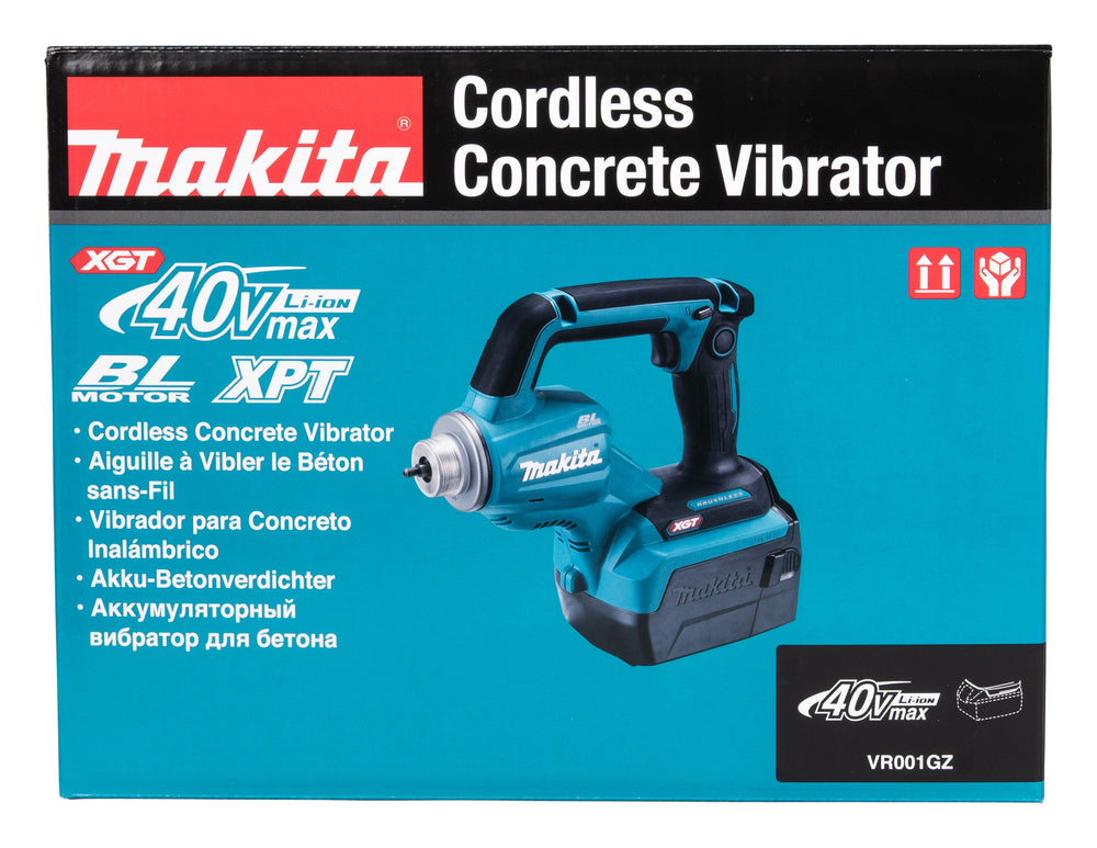 Makita Akku-Betonverdichter – 2 Betriebsmodi, für Verdichtervorsätze Ø 32 & Ø 38 mm (Lieferung ohne Vorsatz) - VR001GZ