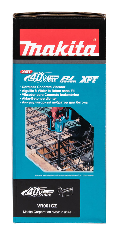 Makita Akku-Betonverdichter – 2 Betriebsmodi, für Verdichtervorsätze Ø 32 & Ø 38 mm (Lieferung ohne Vorsatz) - VR001GZ