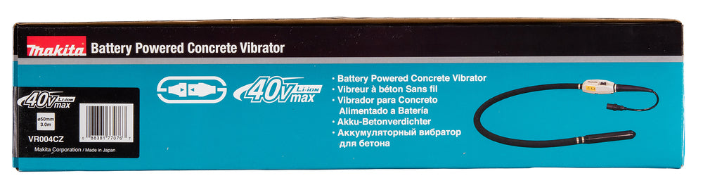Makita Akku-Betonverdichter – kompatibel mit PDC1200 & PDC01, bis zu 200 Min. Laufzeit - VR004CZ