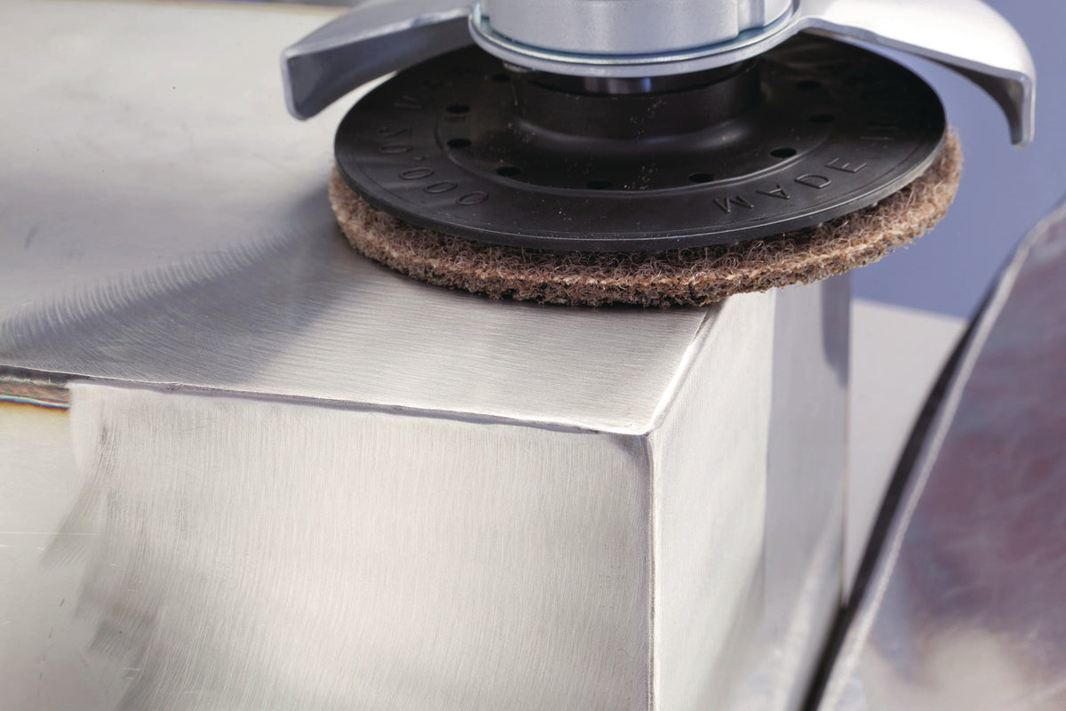 TECWERK Schleifvliesscheibe Ø 125 mm coarse braun ungelocht – 10 Stück für Edelstahl und Metall