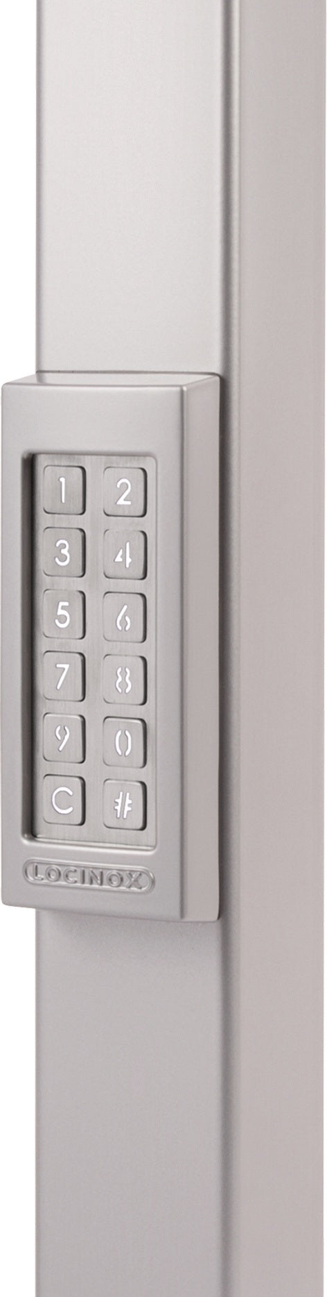 LOCINOX Zugangs-Tastatur Slimstone-2 Codetastatur IP65 Aufputz schwarz/silber