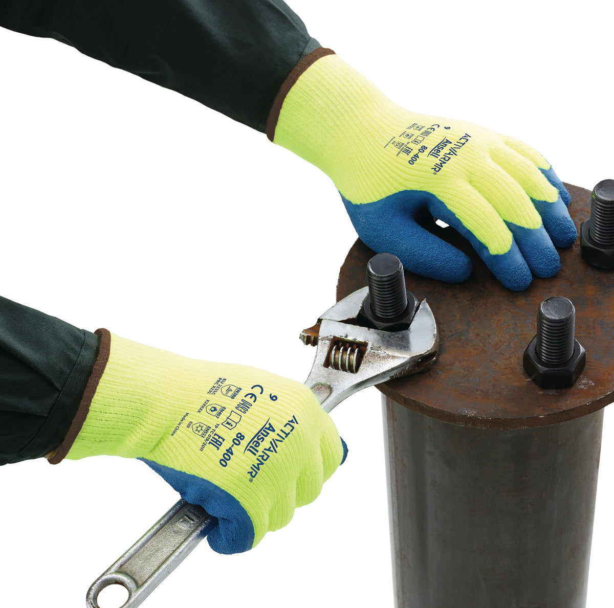 Ansell ActivArmr® 80-400 Kälteschutzhandschuhe Gr.9 gelb/blau EN 388, EN 511, EN 407