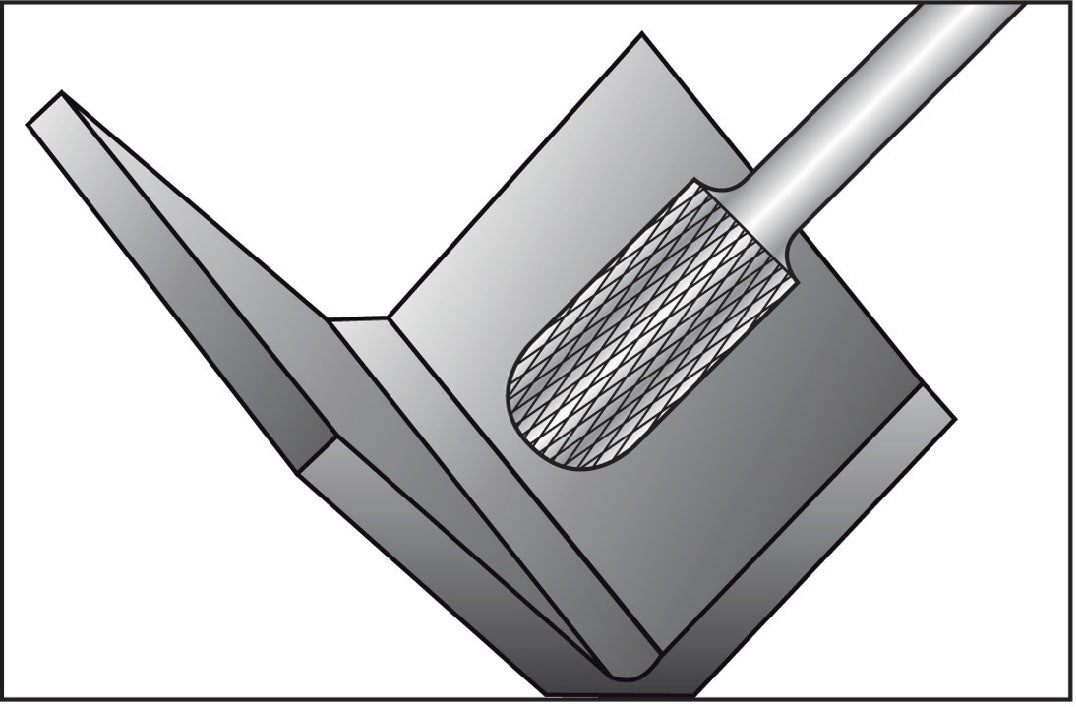 RUKO Frässtift WRC 3 mm Hartmetall Kreuzverzahnung KVZ 4 DIN 8033