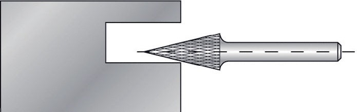RUKO Frässtift SKM Hartmetall 3 mm Schaft Kreuzverzahnung KVZ 4 DIN 8033