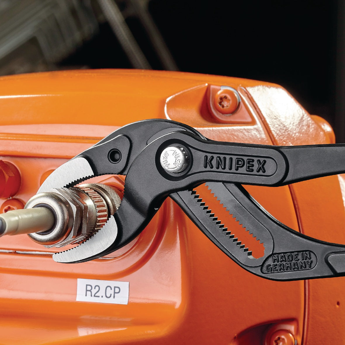 KNIPEX Syphon-/Connectorenzange L.250mm Spann-W.25-80mm schwarz atramentiert