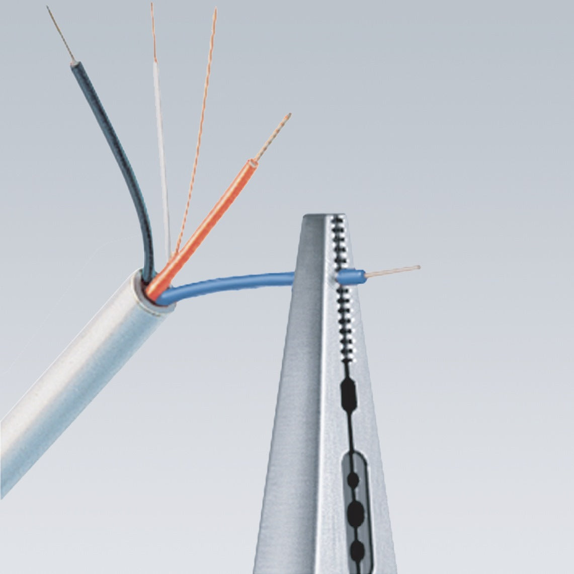 KNIPEX Verdrahtungszange 160 mm – Crimp-, Greif- und Biegezange für 0,5–2,5 mm²