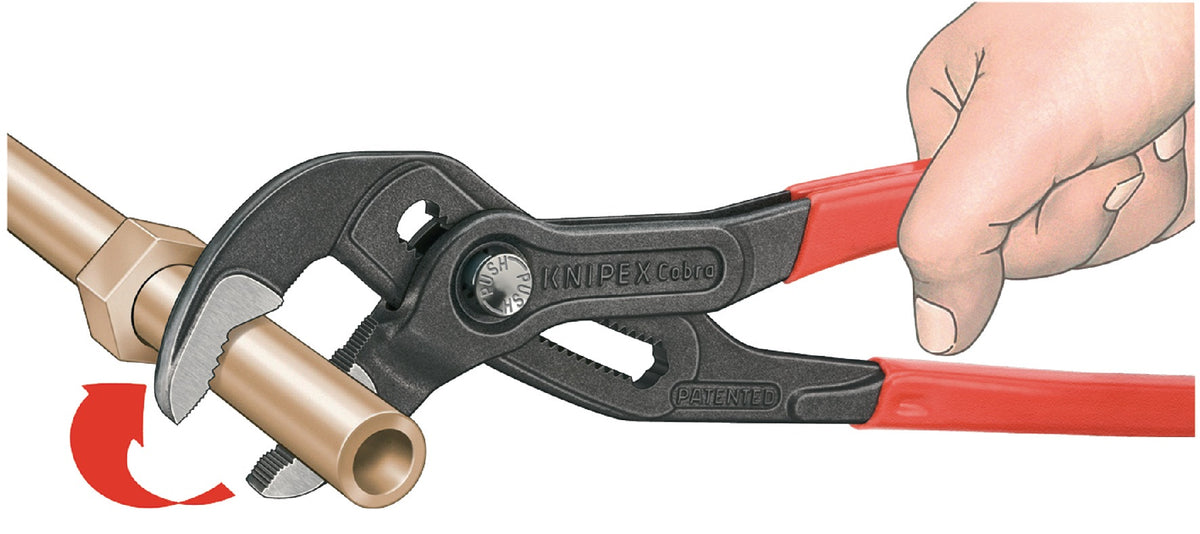 KNIPEX Cobra® Wasserpumpenzange 180 mm, Spannweite 36 mm, verchromt, Kunststoffüberzug
