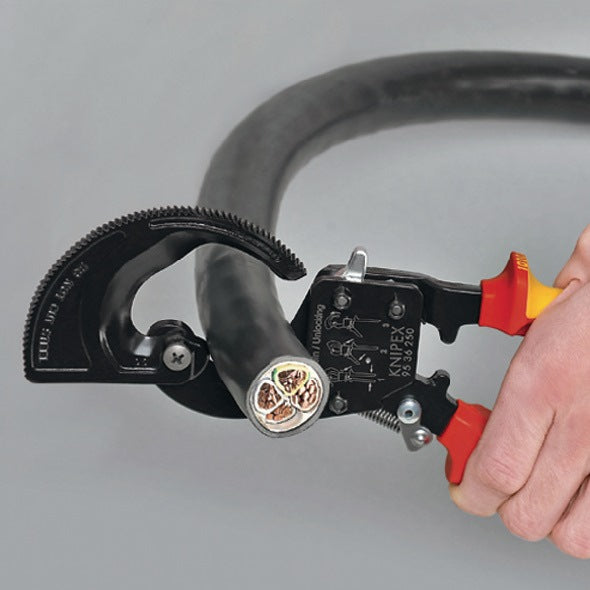 KNIPEX Kabelschneider VDE 250 mm für Cu- und Al-Kabel bis 240 mm²