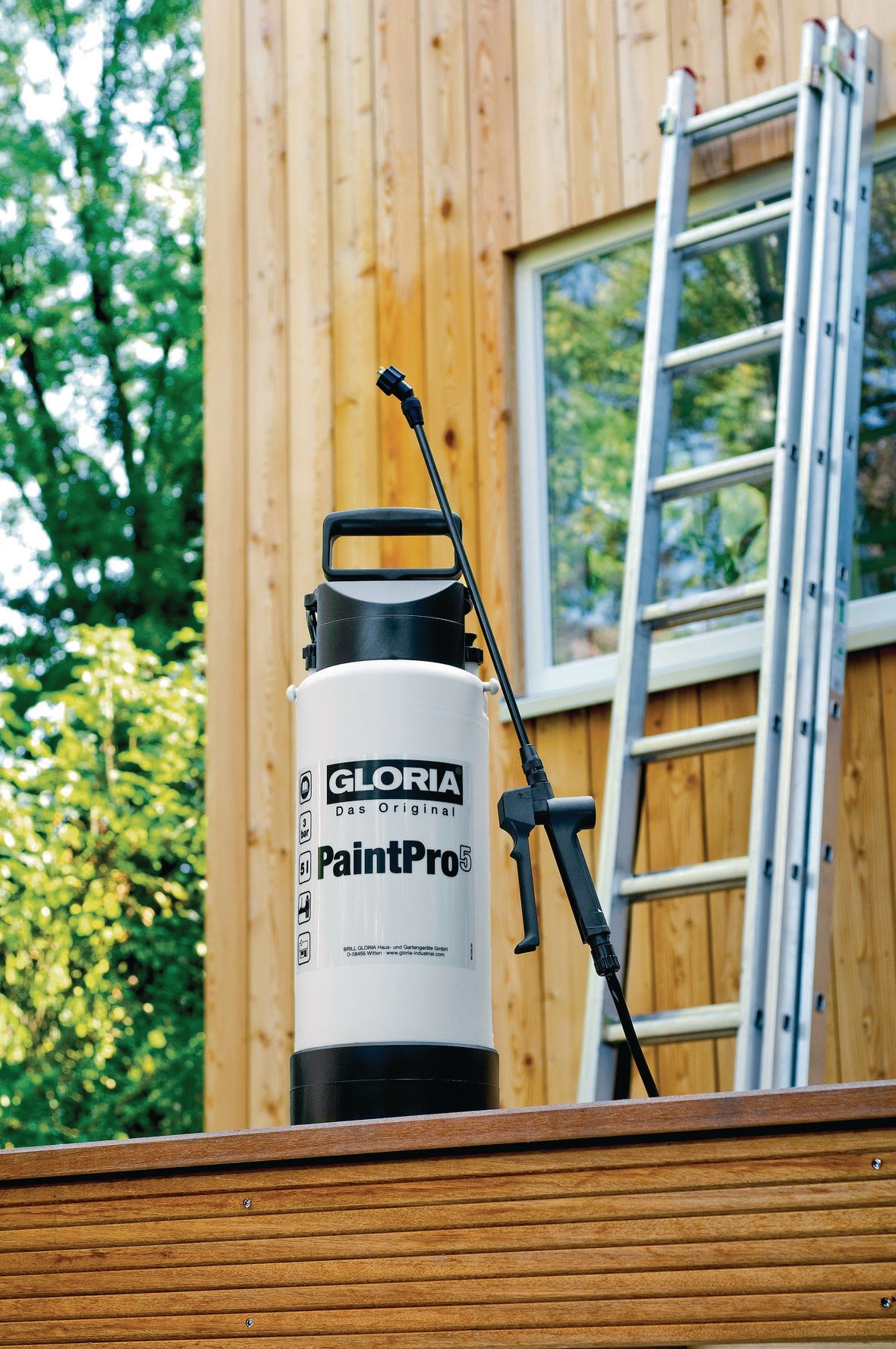 GLORIA Drucksprühgerät Paint Pro 5 – 5 l Füllinhalt, 3 bar, FKM-Dichtung, ölfest