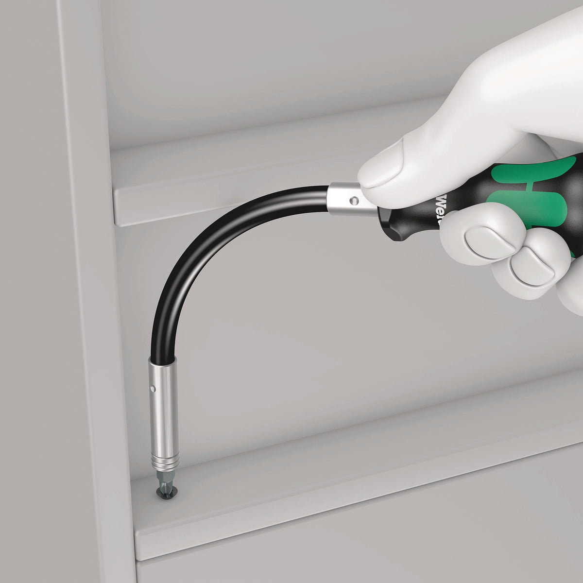 WERA Bithandhalter 393 S 1/4″ mit Magnet, flexibler Klinge 173,5 mm und 3K-Griff