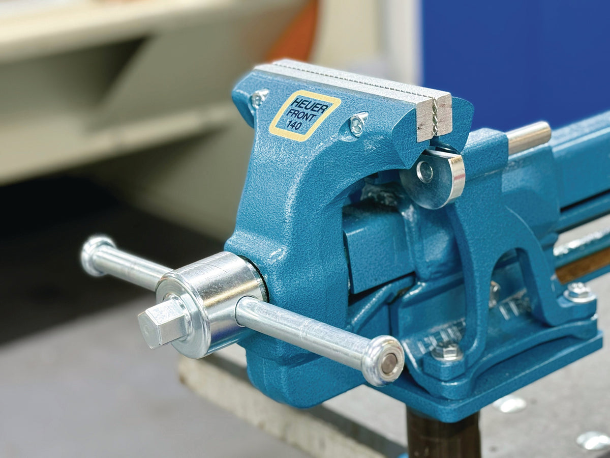 HEUER Sechskantaufsatz Backen-B. 120 mm – Stahl, gehärtet + verzinkt für Parallelschraubstock