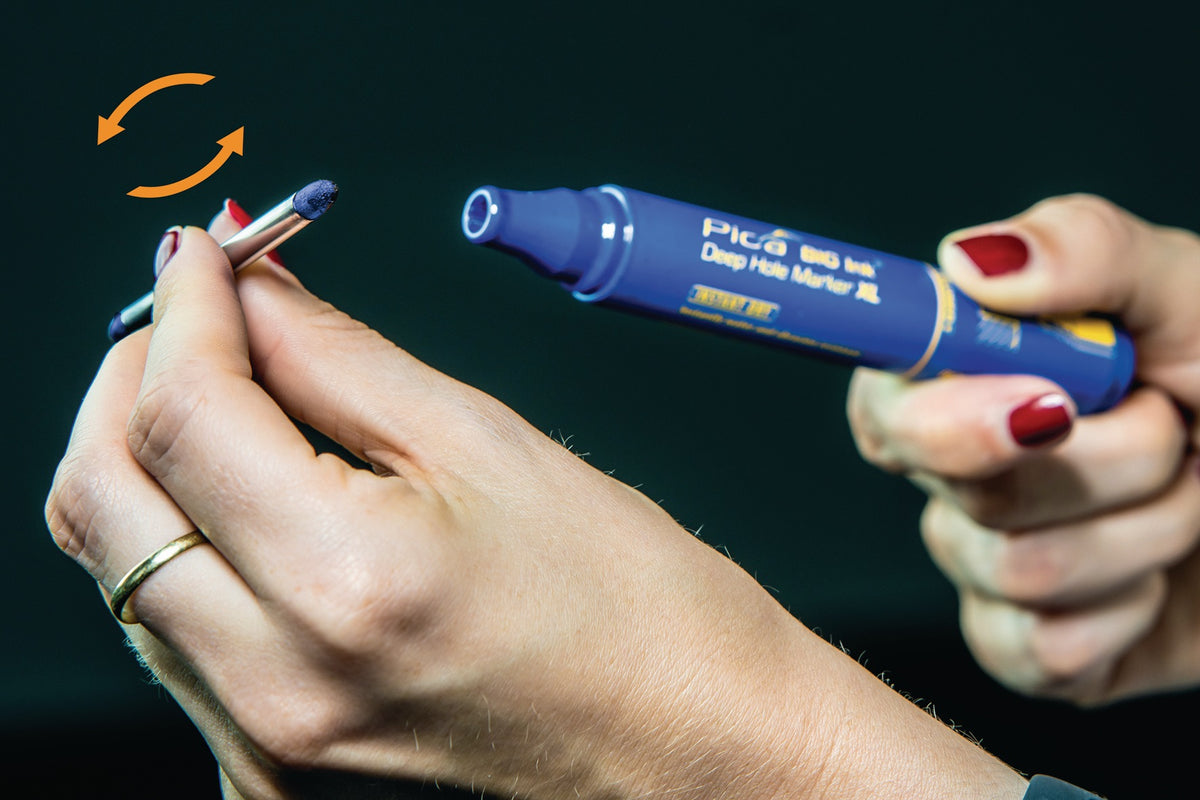 PICA BIG INK SMART-USE-MARKER XL Permanentmarker rot, Strichbreite 2-4 mm, Rundspitze, Tieflochmarker