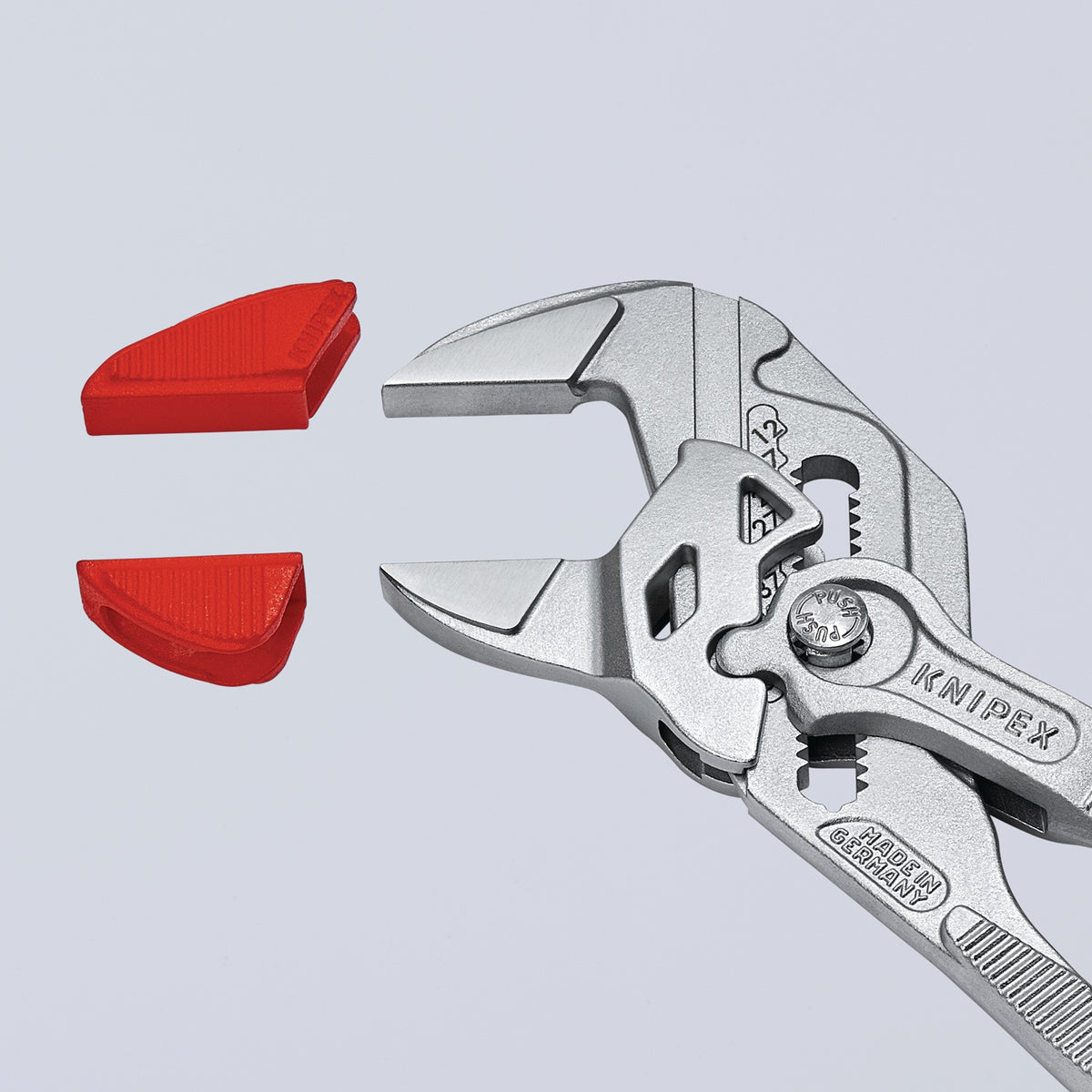 KNIPEX Schonbacke für Zangenschlüssel 86 XX 250 mm – 3 Paar Kunststoff-Schonbacken