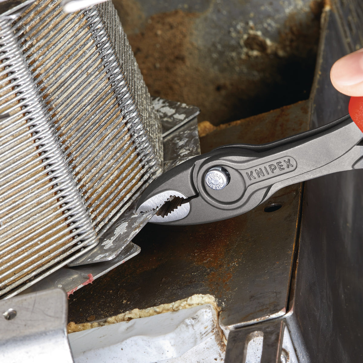 KNIPEX TwinGrip Frontgreifzange 200 mm – Robuste Zange mit Front- und Seitengreif-Funktion