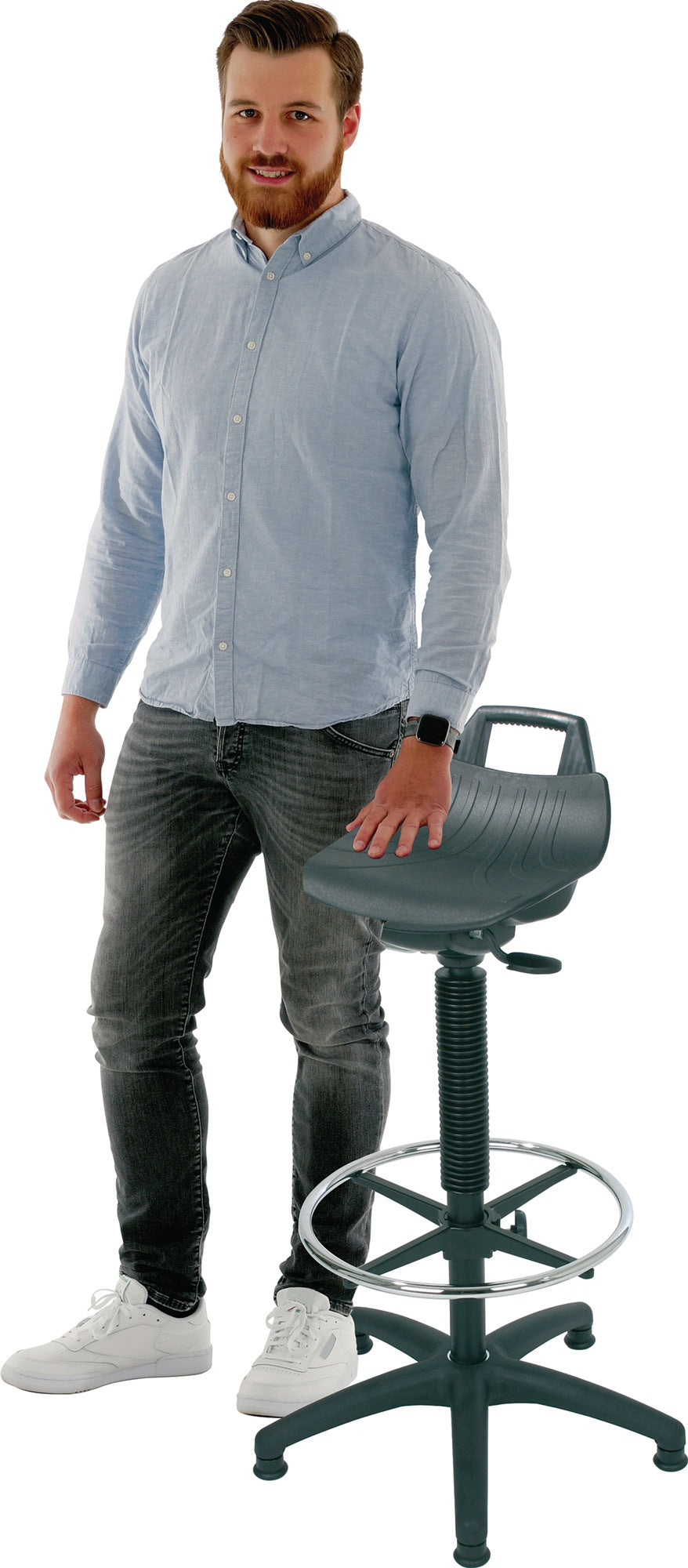 LOTZ Stehhilfe PU-Integralschaum Sitzhöhe 610-860 mm – ergonomisch & flexibel